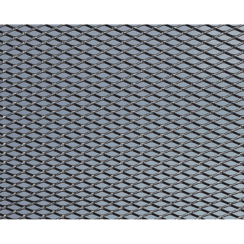 Foliatec Aluminium Race-gaas medium zwart 20x120cm - 1 stuk ruitformaat 13mm x 6mm