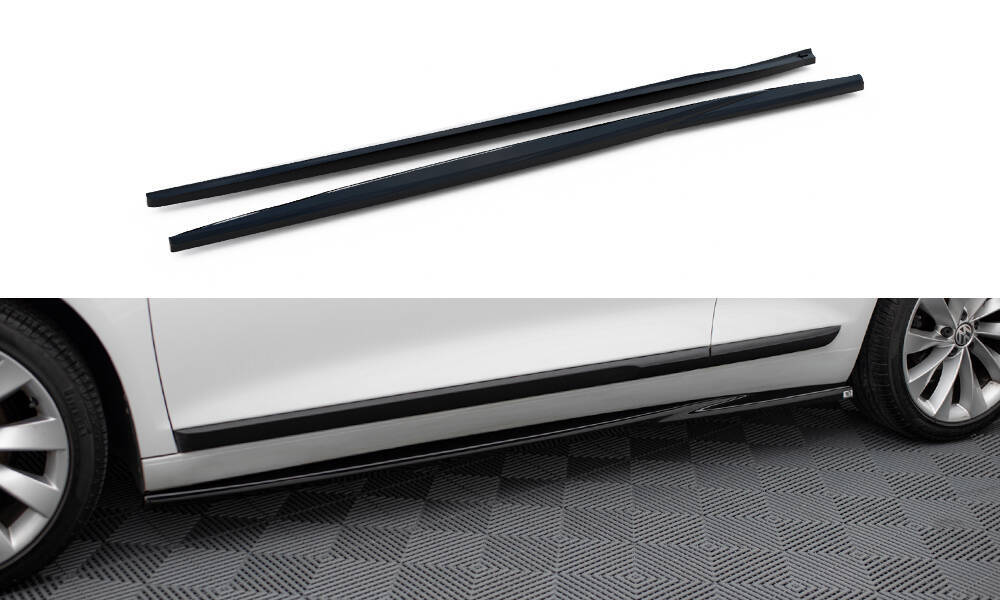 Zijskirts Volkswagen Scirocco FL Maxton Glans Zwart