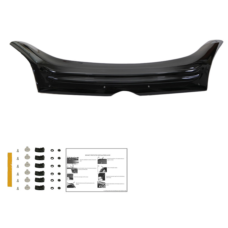Motorkapbeschermer (steenslagcover)  Fiat Doblo 2e Gen. Facelift 2015-2020 - Glanzend zwart