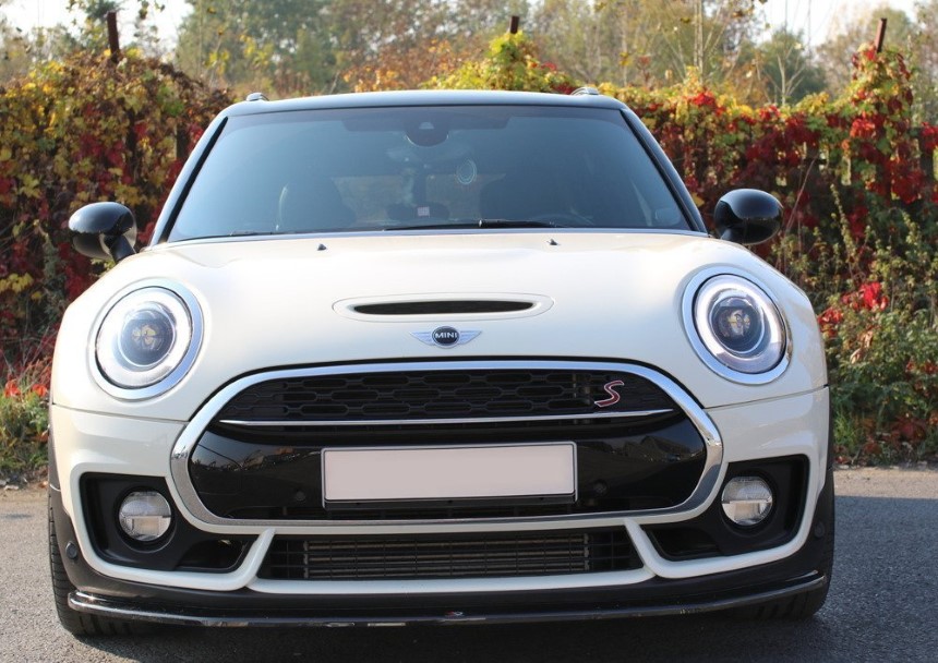 Voorspoiler Mini Clubman F54 Maxton Design glans zwart V.1