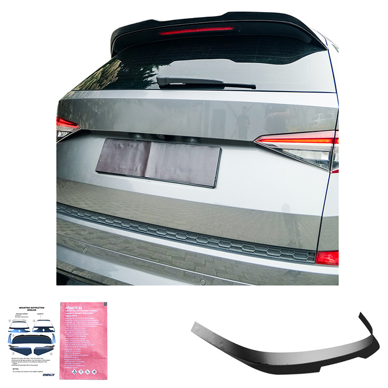 Oneway Dakspoiler (Cap)  Skoda Kodiaq I (NS7) Facelift 2021-2024 incl. Sportline/RS - Glanzend zwart
