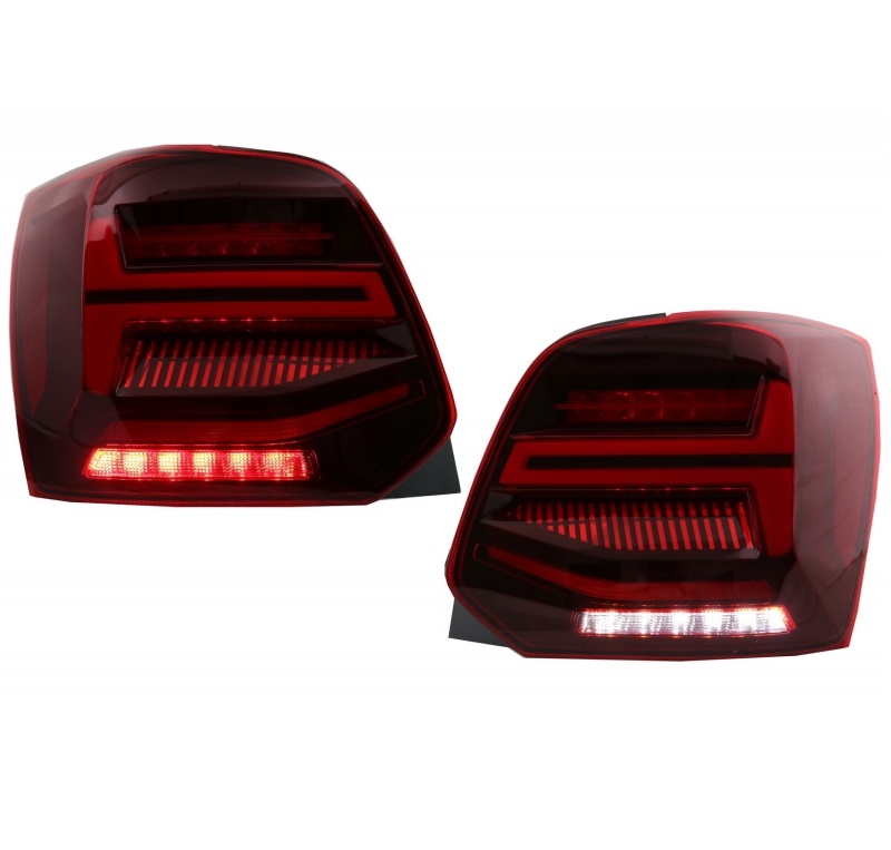 Taillights VW Polo 6R 09- black/Smoke LED Cardna