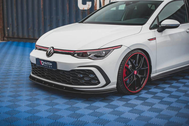 Voorspoiler V.1 Volkswagen Golf 8 GTI Glans Zwart