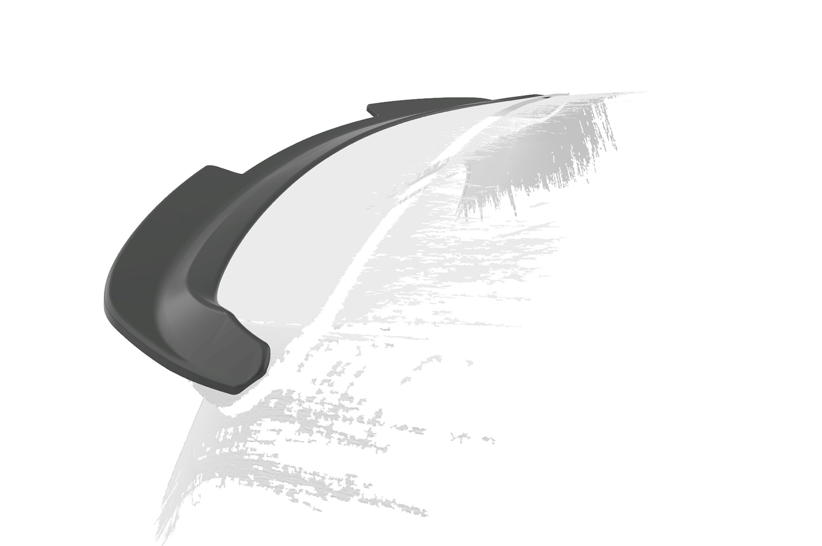 Spoiler Smart Fortwo 453 Cabrio CSR glans Zwart