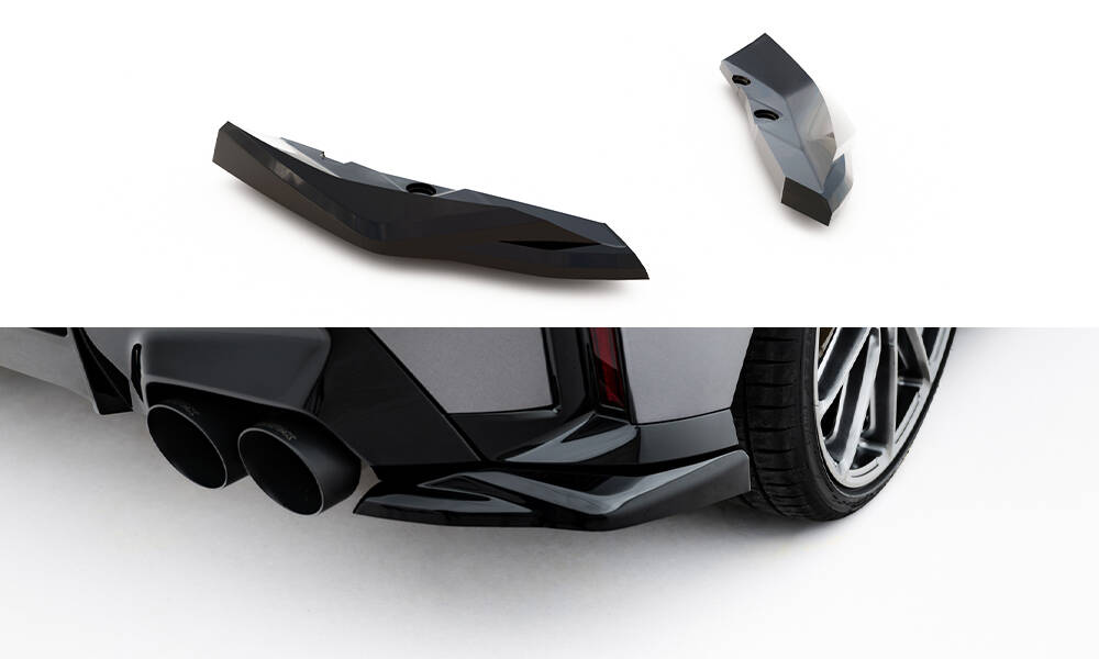 Achterzij spoilers V.5 BMW M135i / 1 M-Pack F70 Maxton Glanzend zwart