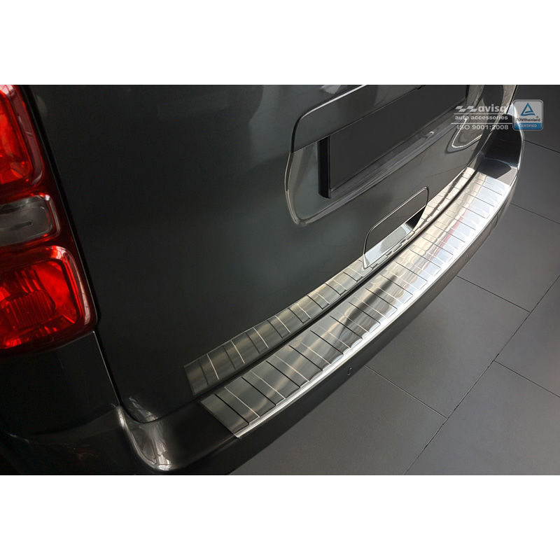 RVS Achterbumperprotector  Citroën Spacetourer / Peugeot Traveller / Peugeot Expert / Toyota Proace Verso 2016- / Opel Vivaro 2019- 'Ribs' (voor gespoten bumpers)
