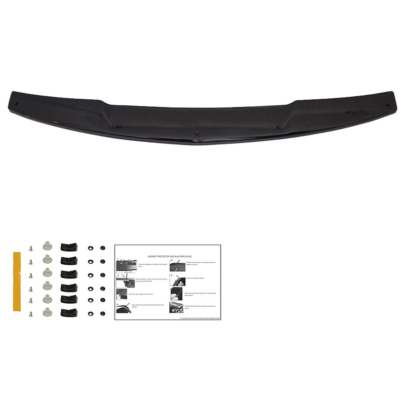 Motorkapbeschermer (steenslagcover)  Mitsubishi L200 Triton 4 2007-2014 - Glanzend zwart