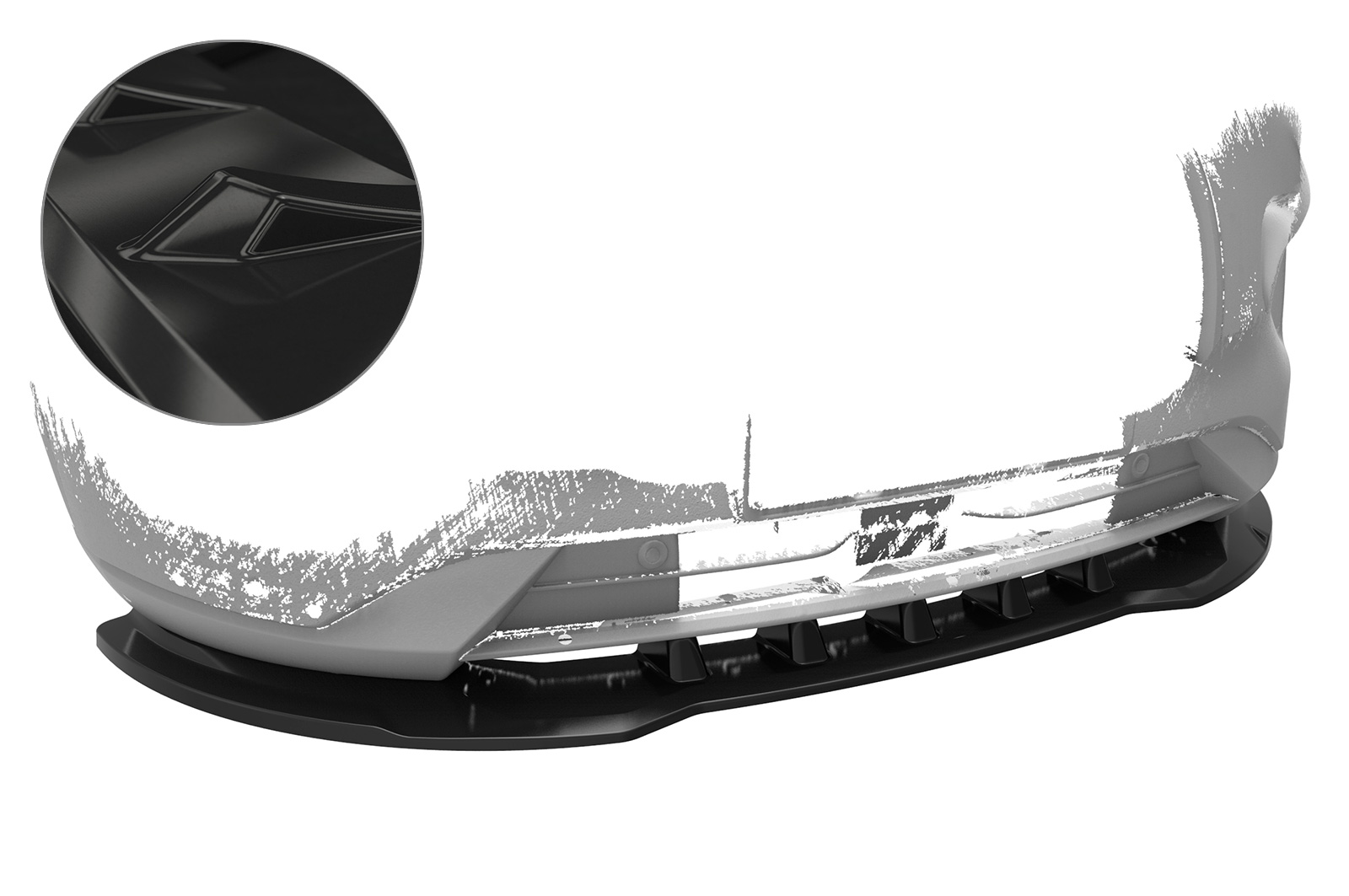Voorspoiler Ford Kuga 3 CSR Glans Zwart