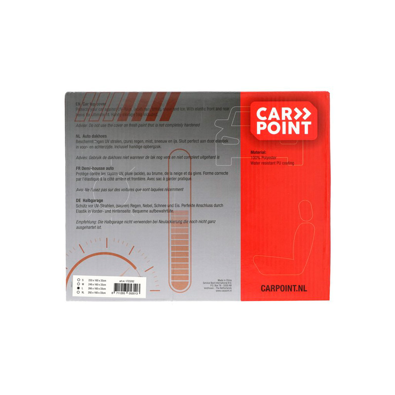 Carpoint Dakhoes Polyester L 266x160x33cm