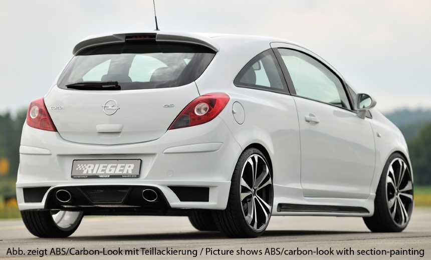 Diffuser Opel Corsa D Rieger uitlaat links + rechts