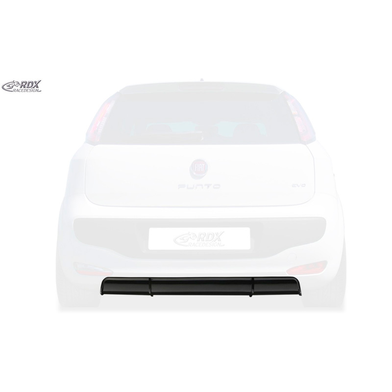 Achterskirt 'Diffusor'  Fiat Punto Evo 2009- (ABS zwart glanzend)
