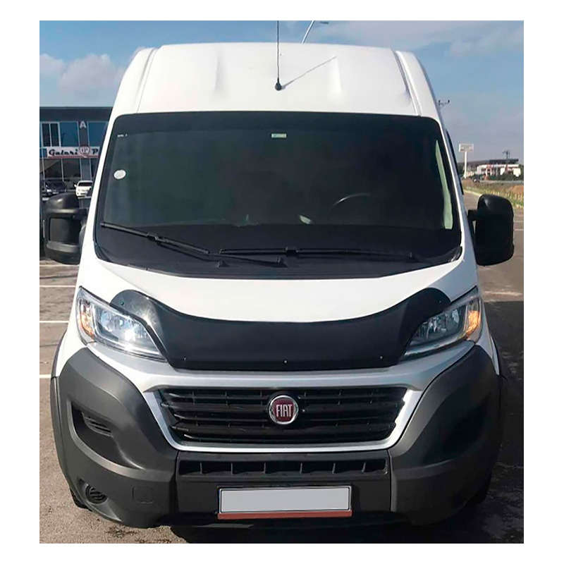 Motorkapbeschermer (steenslagcover)  Fiat Ducato 4e Gen. 2014- & Peugeot Boxer 2014- - Glanzend zwart