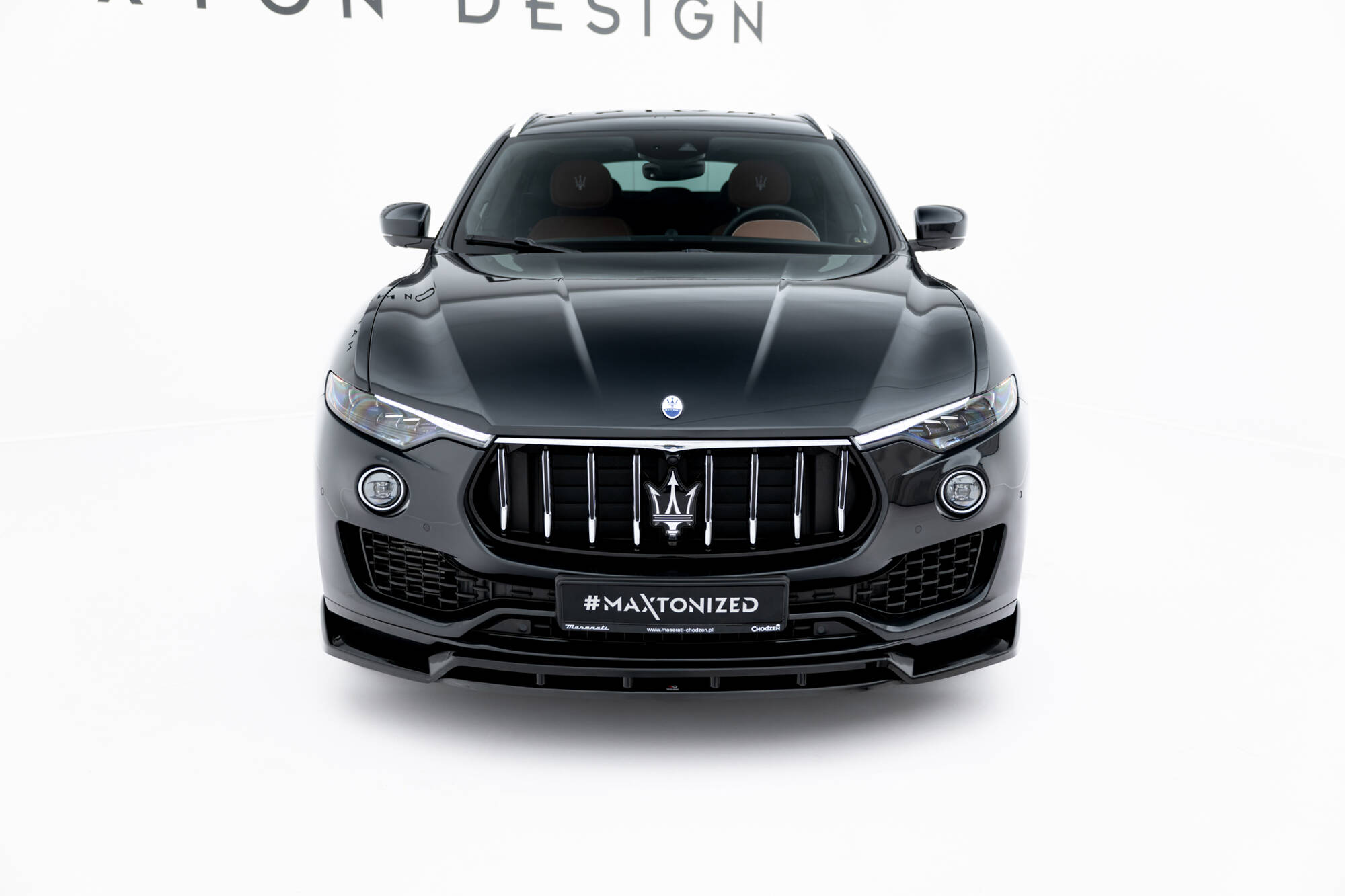 Voorspoiler Maserati Levante GT MK1 Facelift maxton Glanzend zwart