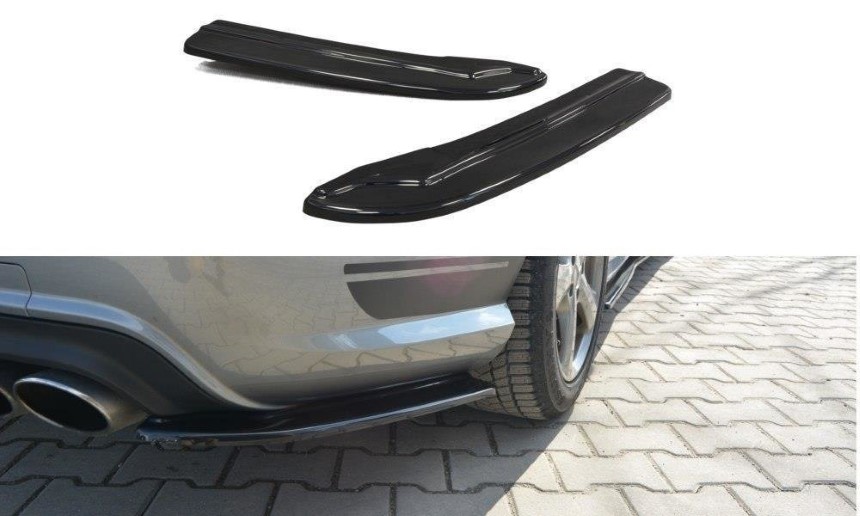 Achter zijskirts Mercedes CW204 63AMG/AMG-Line Maxton Design glans zwart