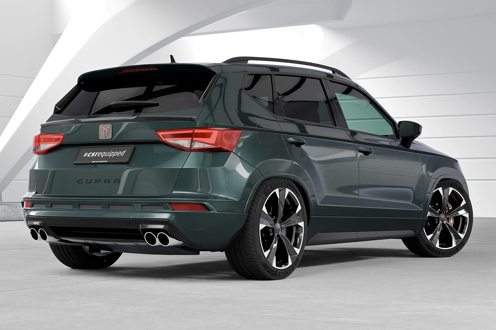 Achterspoiler Cupra / Seat Ateca glans zwart