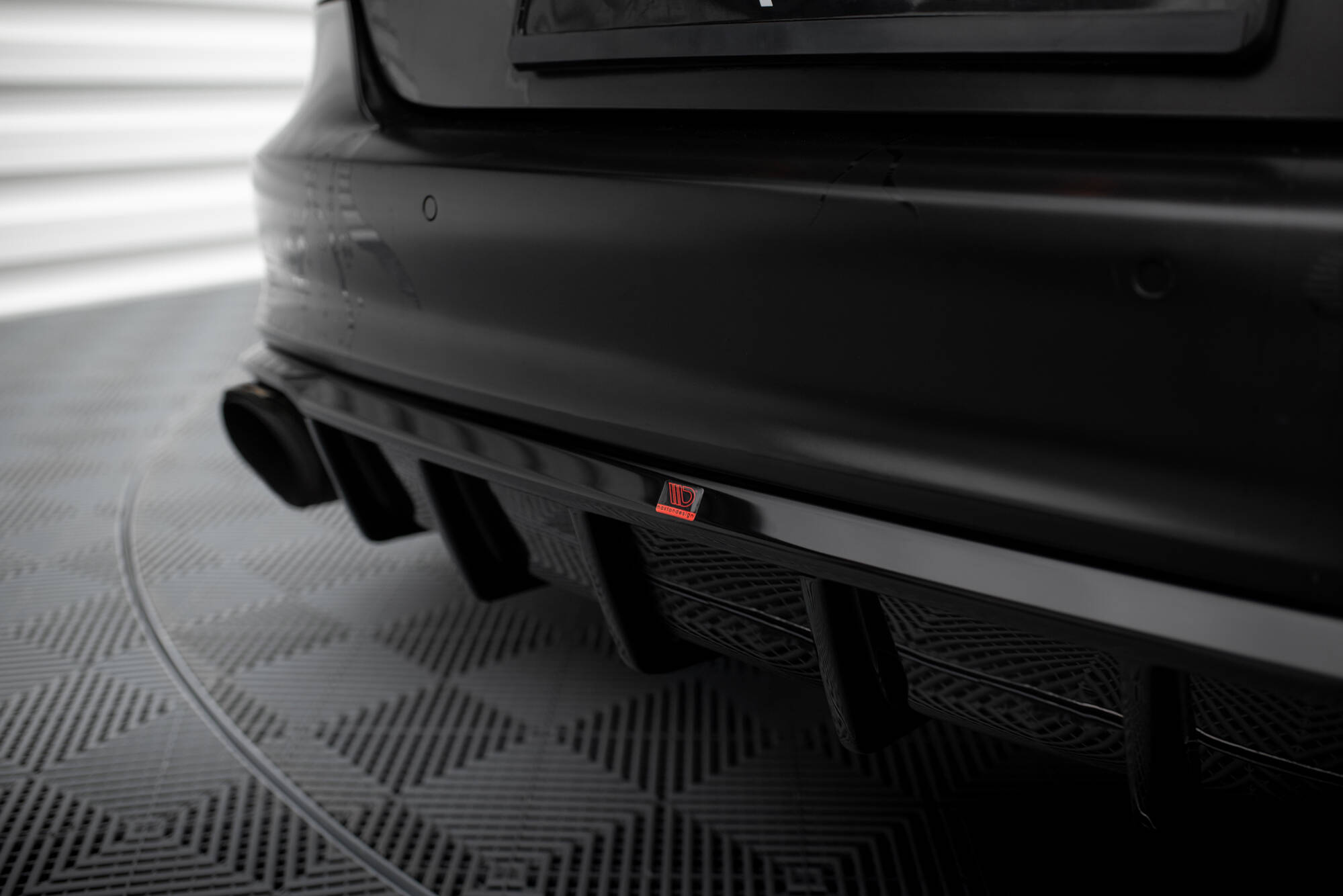 Achter Diffuser Audi A7 S-Line C7 Maxton Glanzend zwart