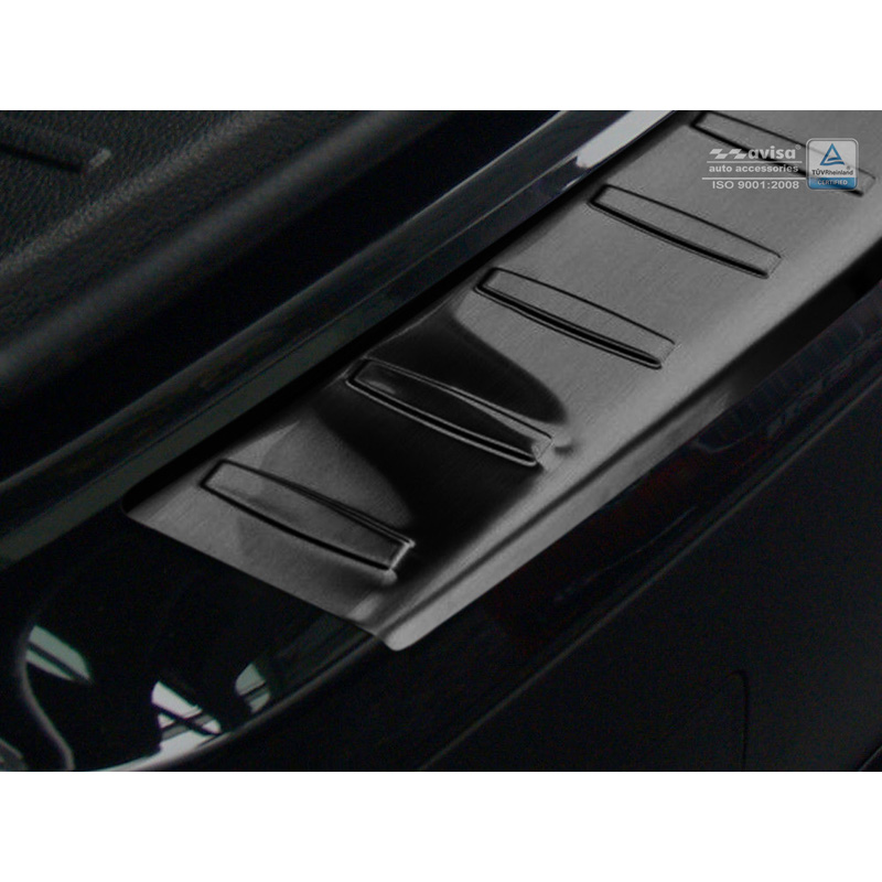 Zwart RVS Achterbumperprotector BMW X3 F25 2010-2014 'RIbs'
