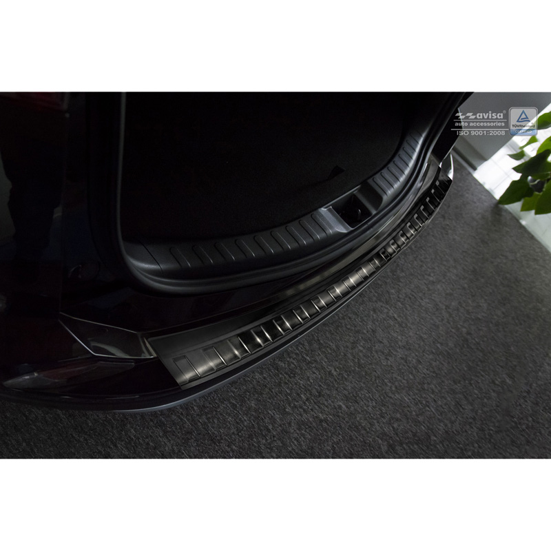 Zwart RVS Achterbumperprotector  Toyota RAV4 2016- 'Ribs'