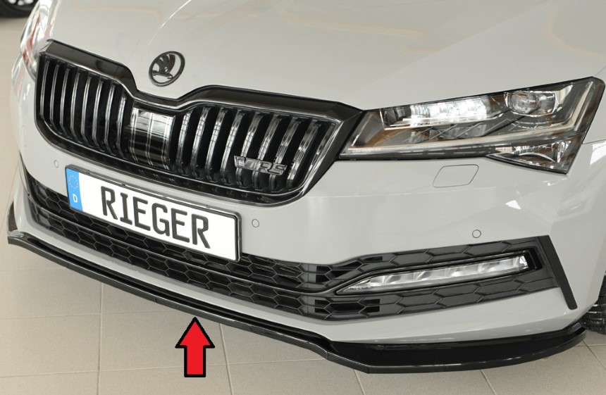 Spoilerzwaard Skoda Superb III (3T/3V) sportline Rieger glans zwart