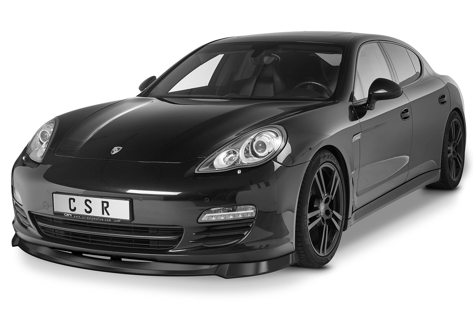 Voorspoiler Porsche Panamera 970 glans zwart 2009–07/2013