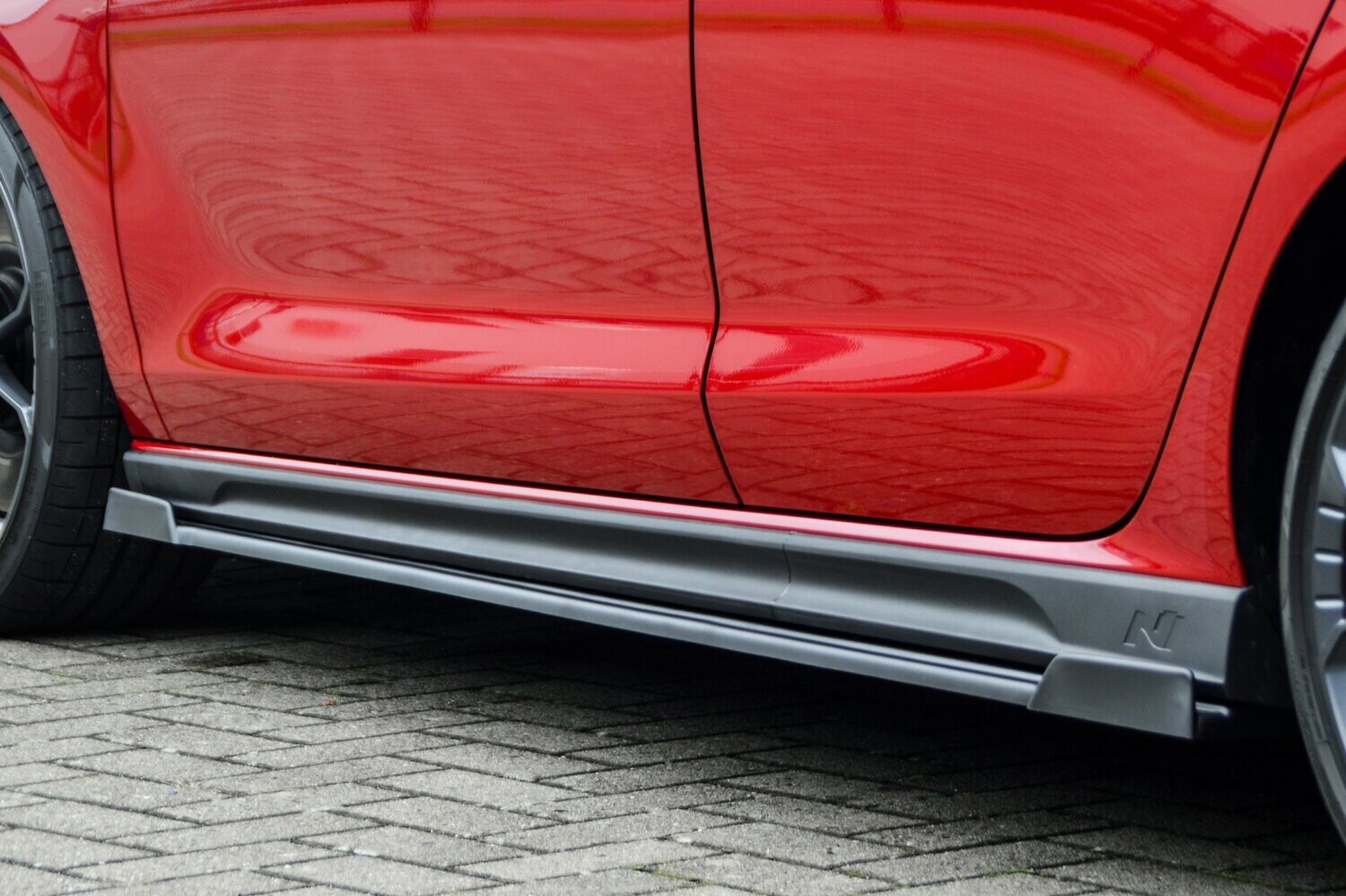 Zijskirts met vleugel voor + achter Hyundai I30N Facelift