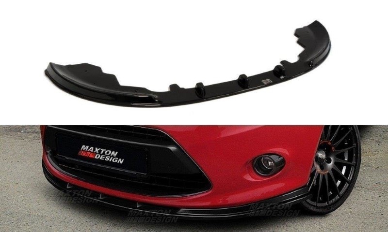 Voorspoiler Ford Fiesta Mk7 Glanzend Zwart