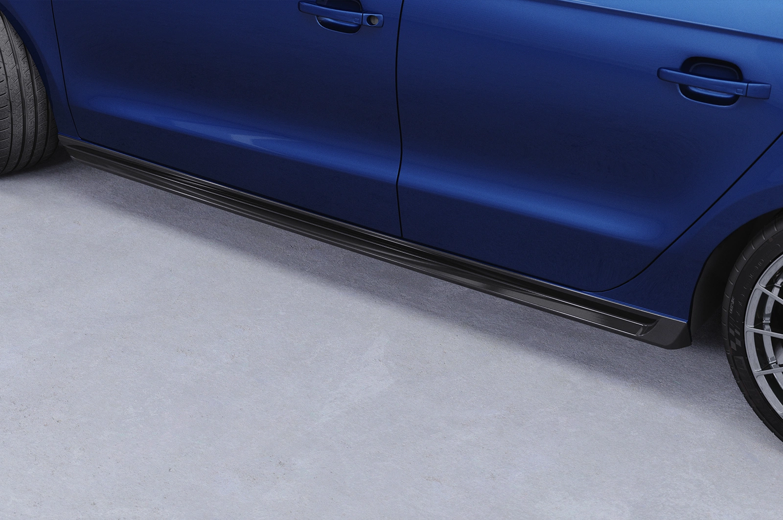Zijskirts voor Audi A1 (8X) Glans Zwart