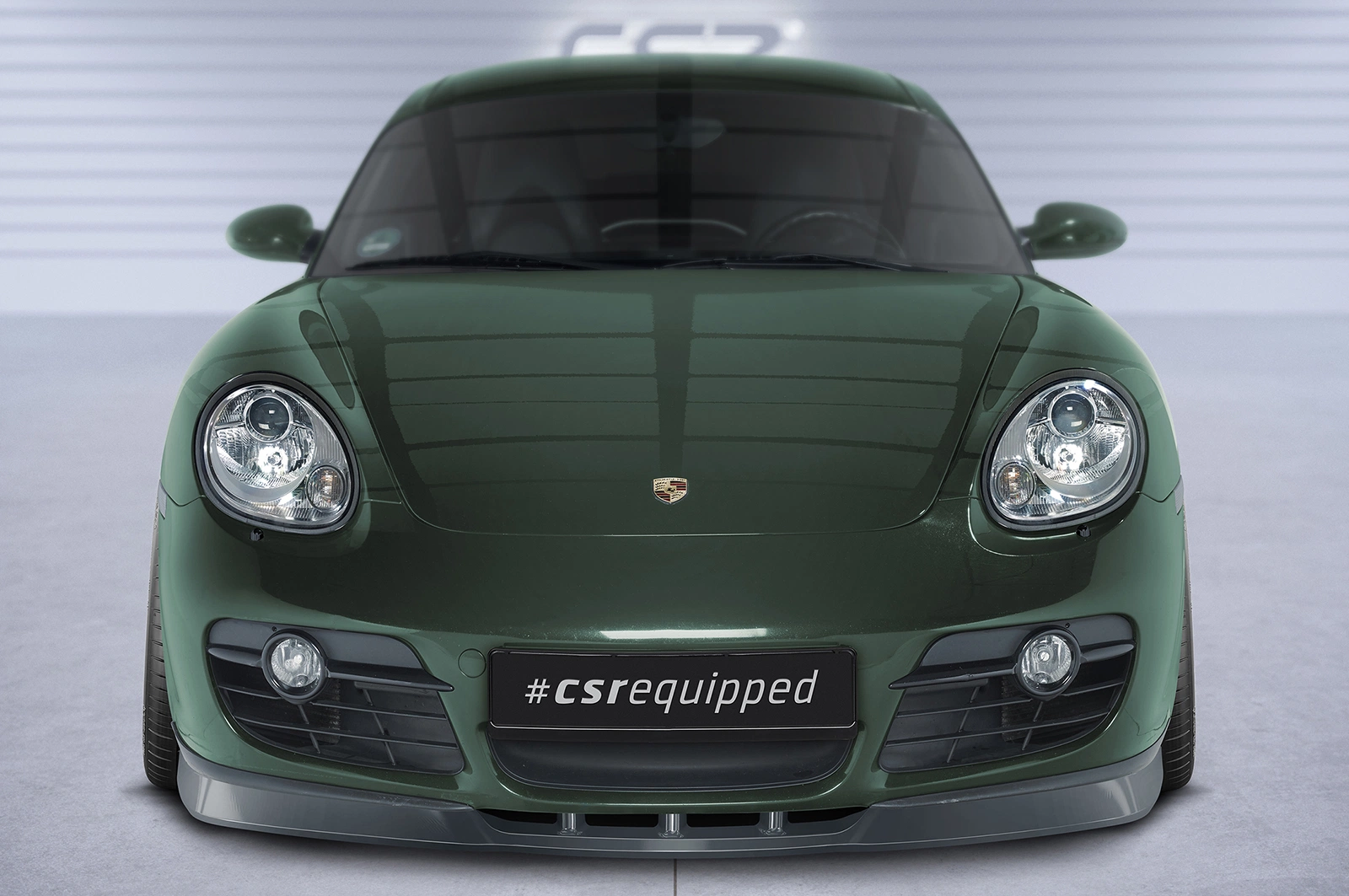 Voorspoiler Porsche 987c Cayman 2005-2009 (voor Facelift) Glans Zwart – CSR