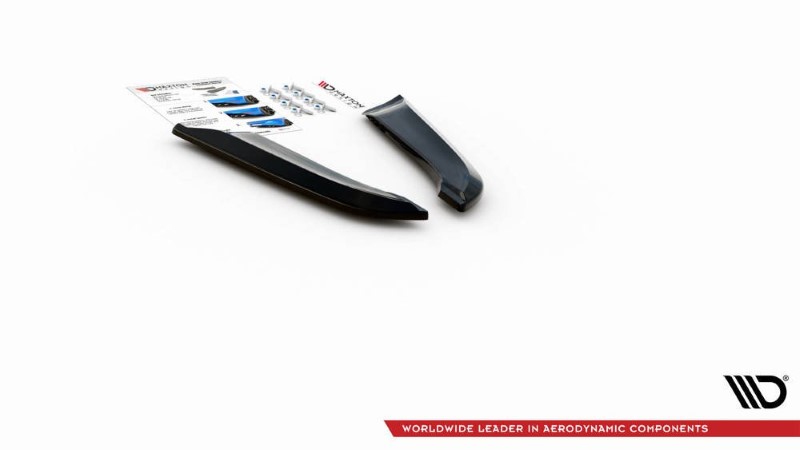 Achterzij Spoilers Audi RS4 Sedan B7 V.1 Glanzend Zwart