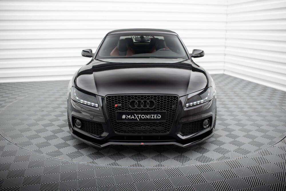 Voorspoiler V.3 Audi A5 S-Line / S5 Coupe / Cabrio Maxton Glans Zwart