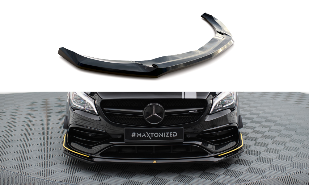 Voorspoiler V.3 Mercedes-AMG CLA 45 C117 FL Maxton Glans Zwart