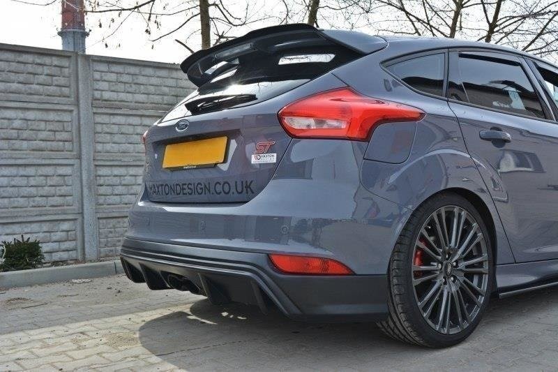 Achter Aanzet Ford Focus ST Mk3 FL (RS-Look) Glanzend Zwart