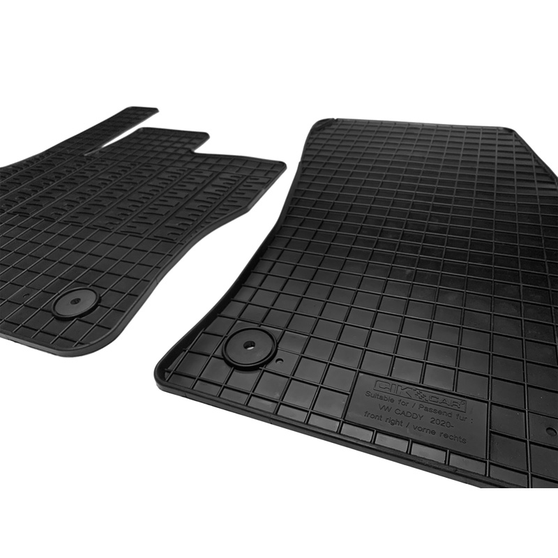 Rubber matten  Volkswagen Caddy V Box 2020- (2-delig + montagesysteem)