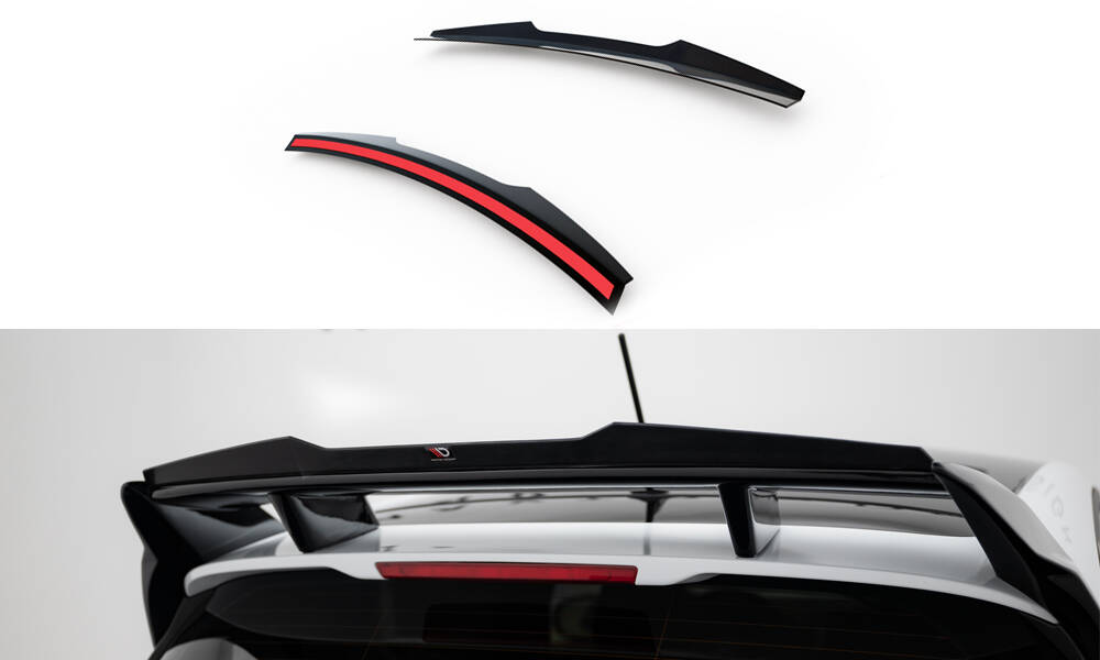 Spoiler Cap Ford Fiesta Standaard / ST / ST-Line MK8 Maxton Glanzend zwart