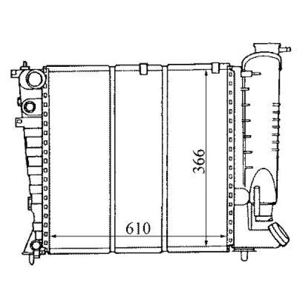 Radiator ZX/306 93-97 610x366x36 1.8/1.9 DIESEL +AC
