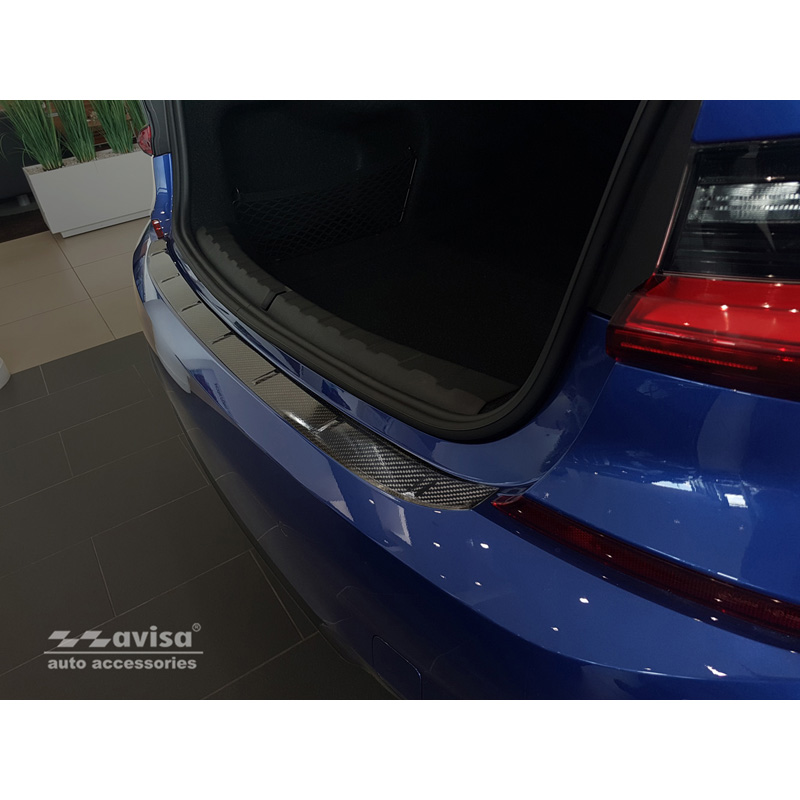 Echt 3D Carbon Achterbumperprotector  BMW 3-Serie G20 Sedan M-Pakket 2019-