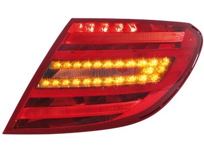 Taillights LED Mercedes Benz C W204 06-10 red/smoke