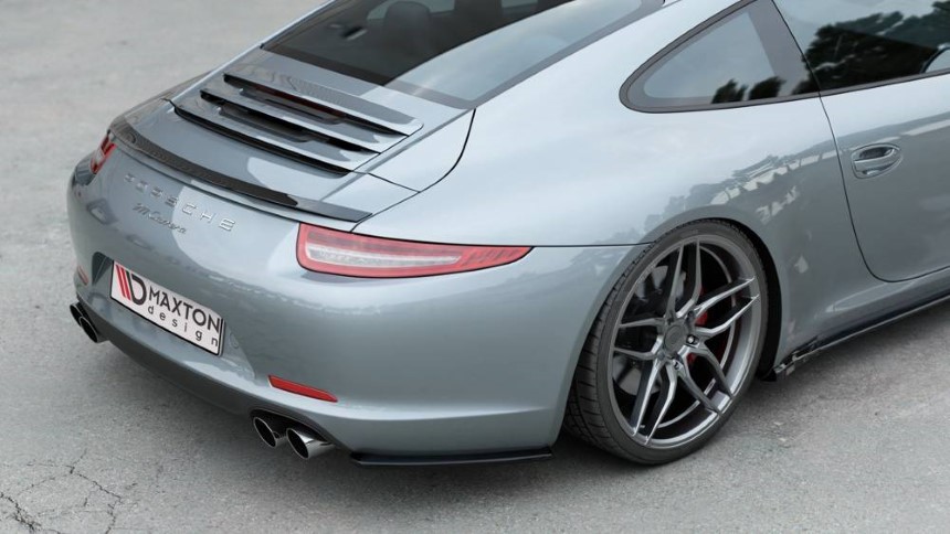 Achterzijde skirts Porsche 911 Carrera (991) Maxton Design glans zwart