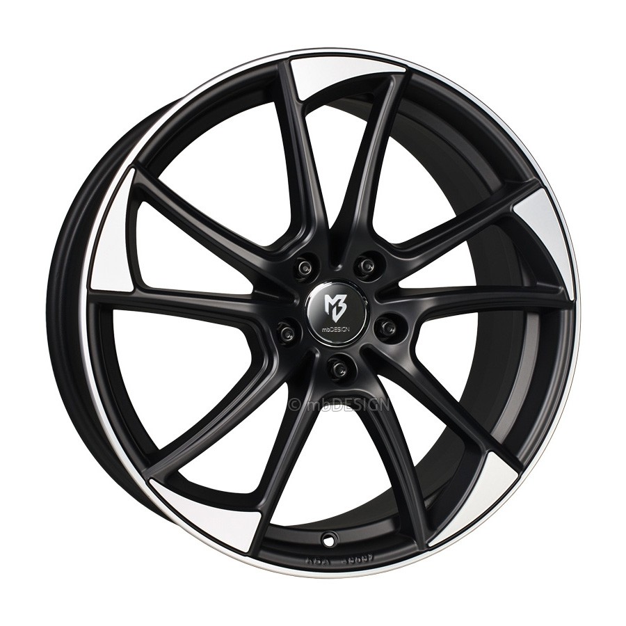 mbDESIGN mb1 Black matt polish 7,5x19 5x100 ET35 Velgen