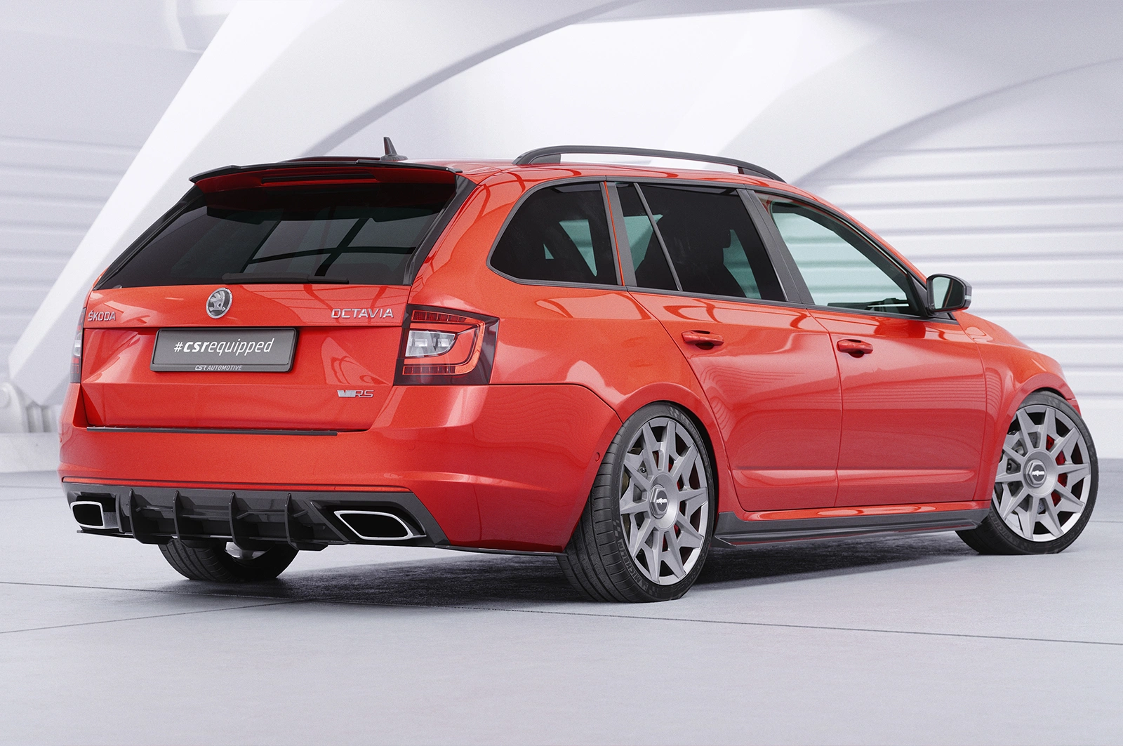 Achterspoiler Skoda Octavia 3 (Typ 5E) RS glans zwart