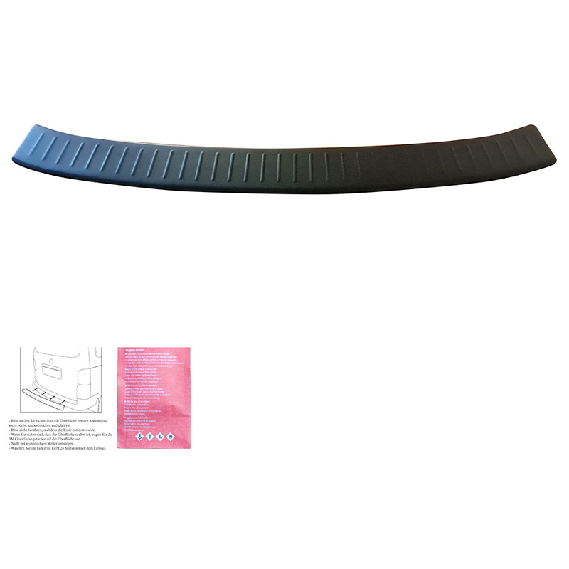 Achterbumper beschermlijst  Ford Kuga MK2 2013-2019 'Ribbed' - Matzwart