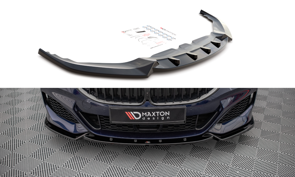 Voorspoiler V.3 BMW M850i G16 Maxton Glans Zwart
