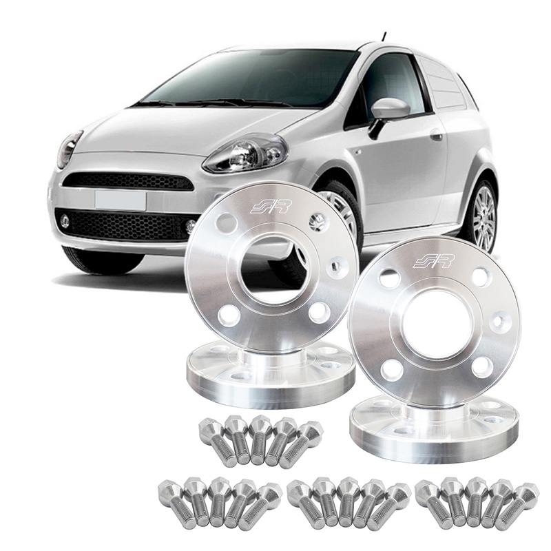Simoni Racing Aluminium Spoorverbreder Set - 2x16mm(VA) - 2x20mm(AA) (Naaf 56,6mm) inclusief wielbouten -  Abarth, Fiat diversen