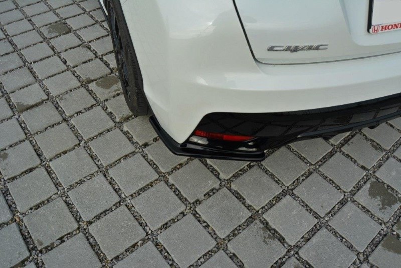 Achterzij Spoilers Honda Civic Mk9 Facelift Glanzend Zwart
