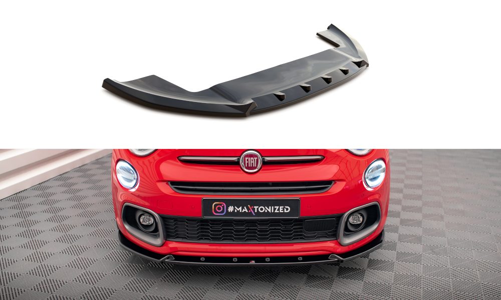 Voorspoiler Fiat 500X Sport FL Maxton Glans Zwart
