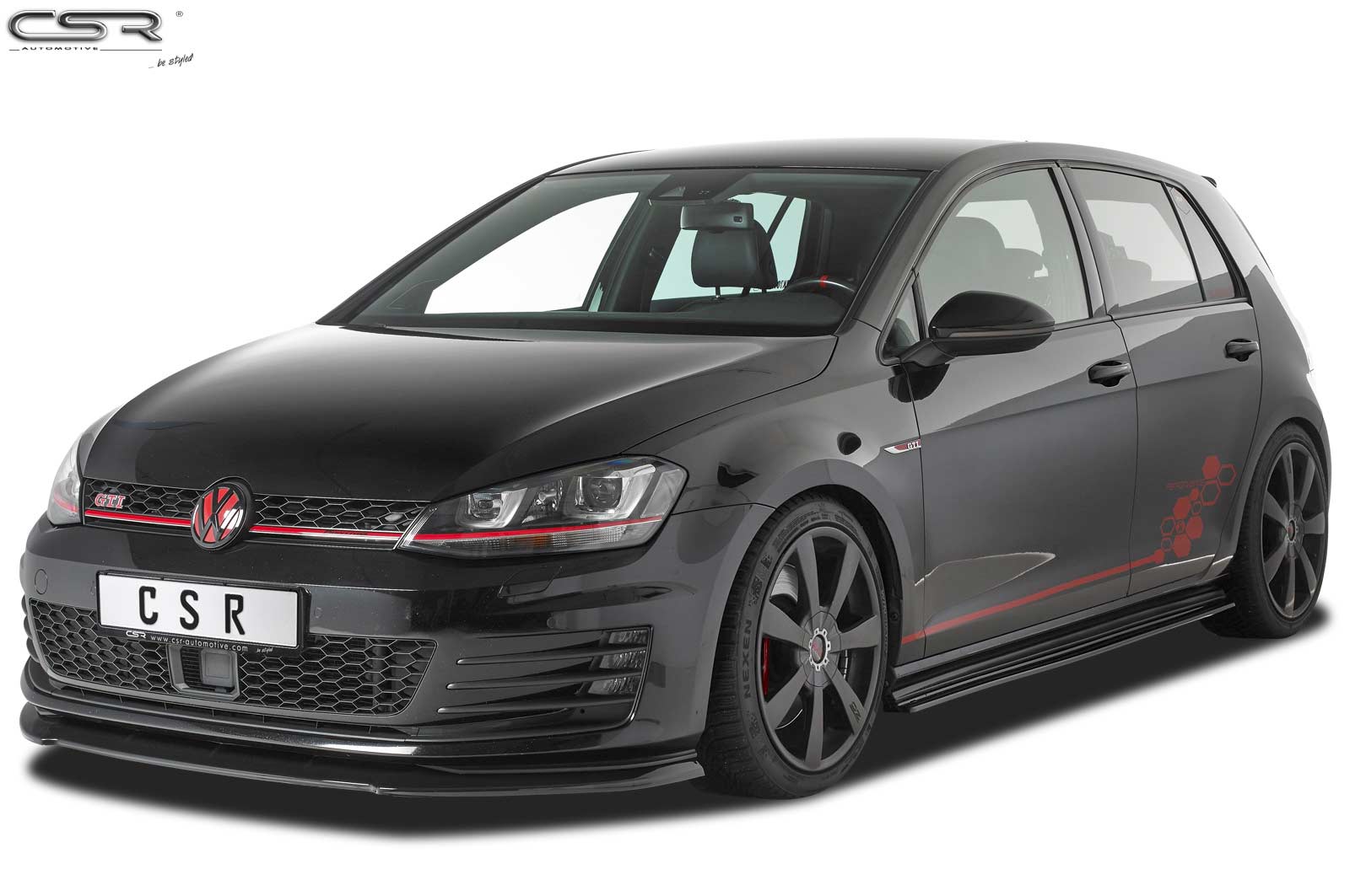 Voorspoiler VW Golf VII GTI Mat Zwart