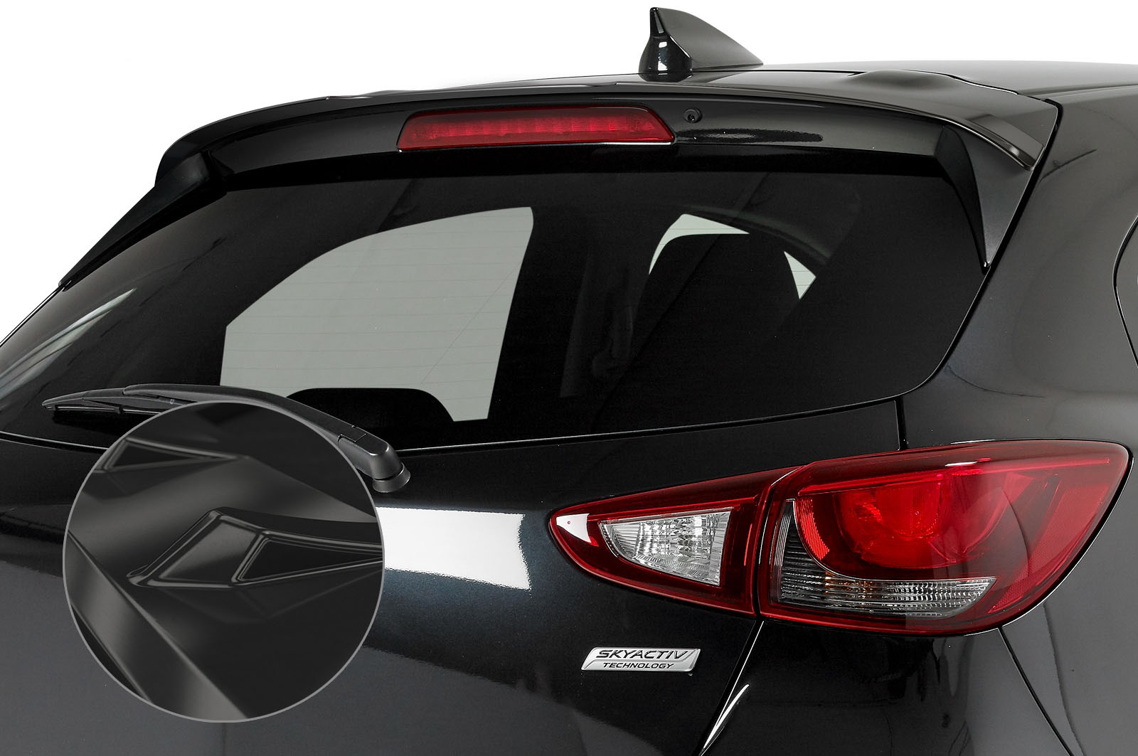 Achterspoiler Mazda 2 (Typ DJ) glans zwart
