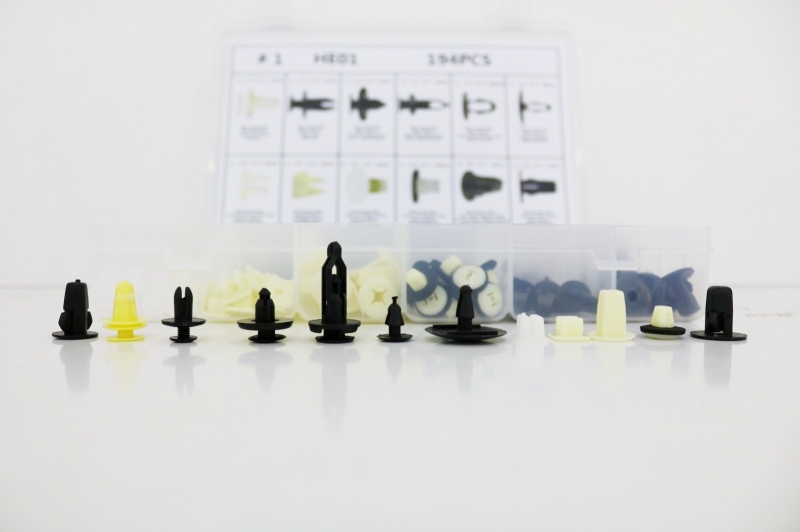 Auto Clips Plastic fasteners Kit 194 pcs