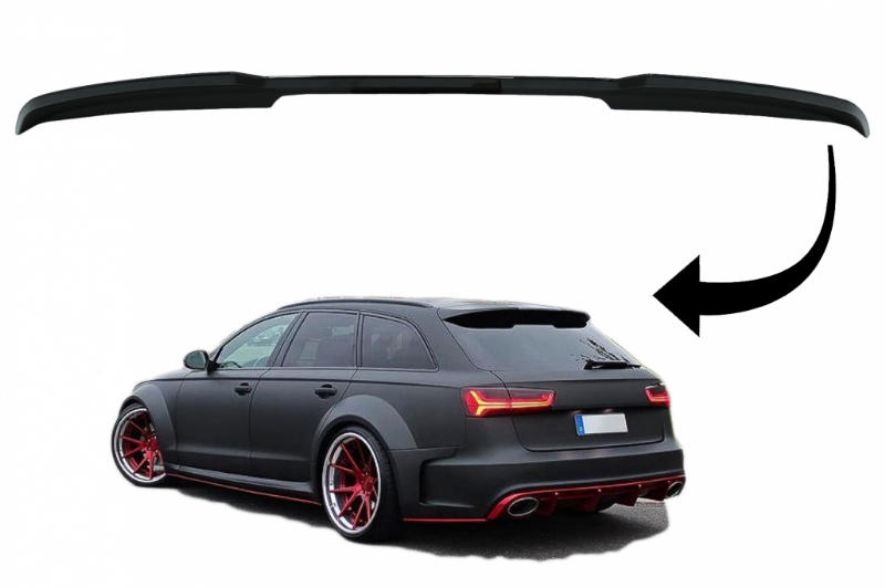 Dakspoiler Audi A6 C7 Avant Facelift Glanzend Zwart