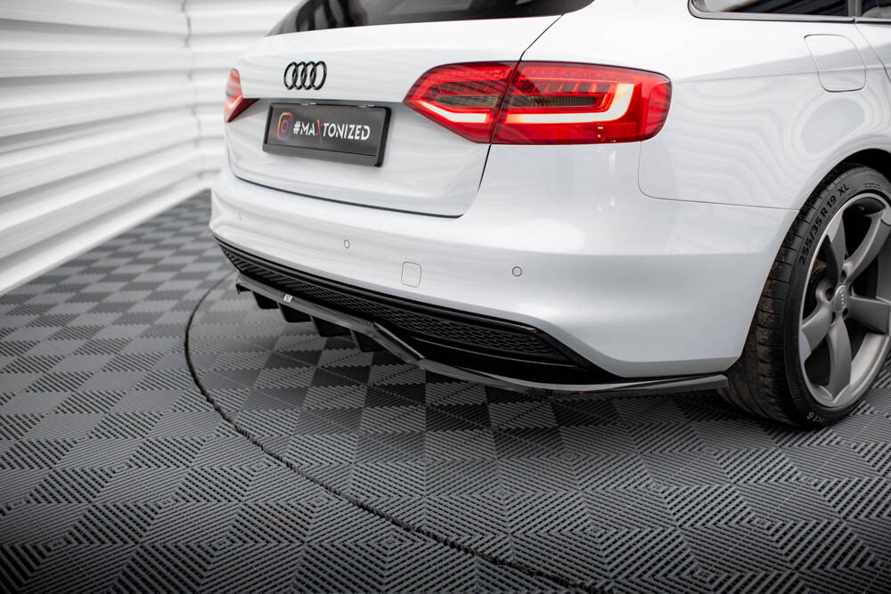 Diffuser Audi A4 Competition B8 FL Maxton Glans Zwart